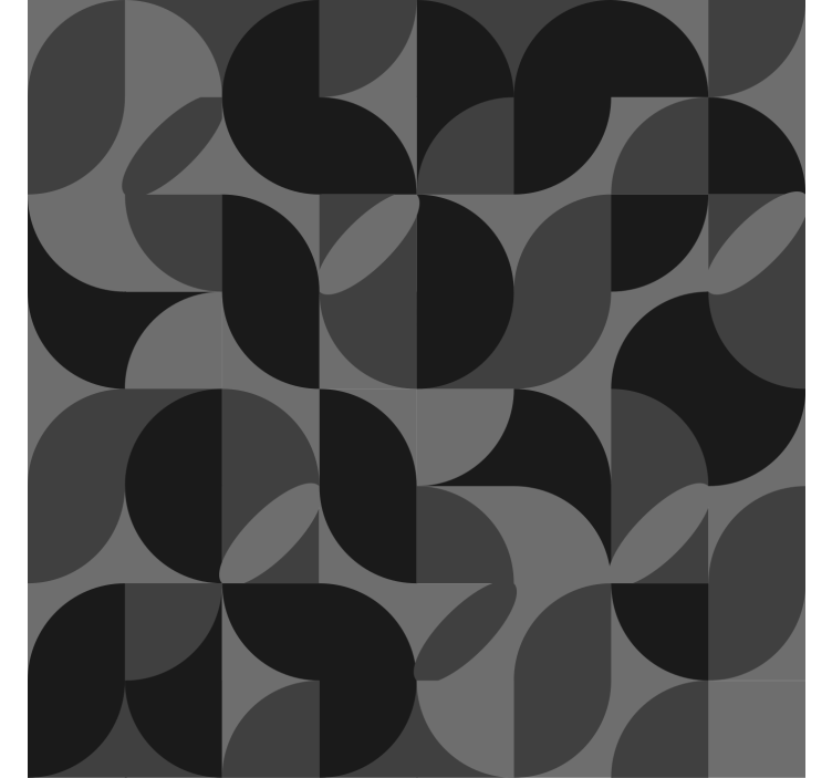 Retro črne oblike rolo zavesa za dnevno sobo - TenStickers