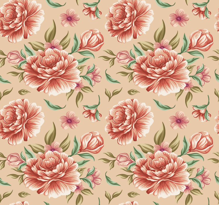 Klasičen šopek rož romantična rolo zavesa - TenStickers