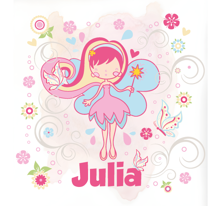 Vila z metulji personalizirana rolo senčila - TenStickers