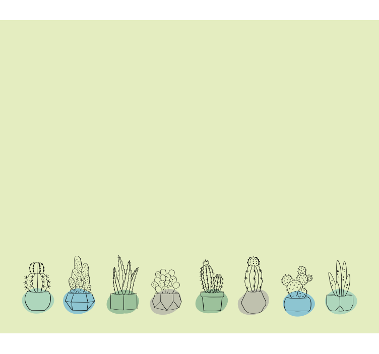 Zeleni periwinkle enojna senčila s kaktusom - TenStickers