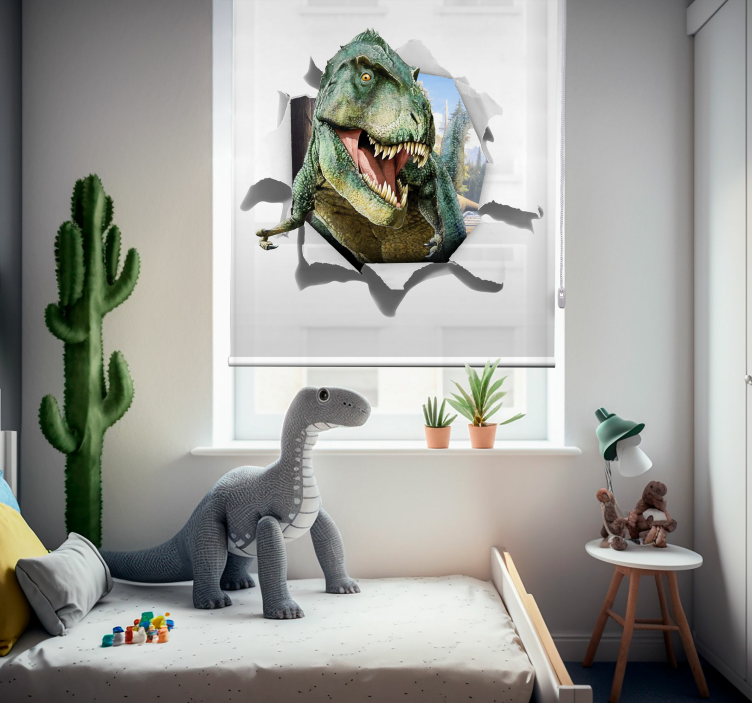3D jezen t-rex otroška rolo senčila - TenStickers