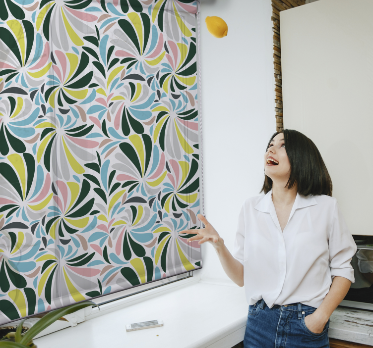 Eleganten cvetlični vzorec cvetje in rastline senčilo - TenStickers