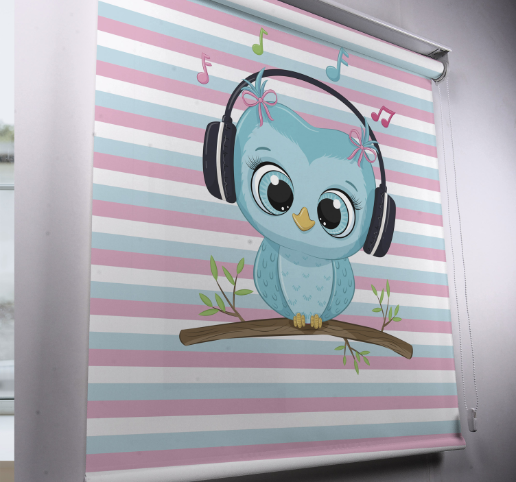 Glasbena ilustracija sove živali senčilo - TenStickers