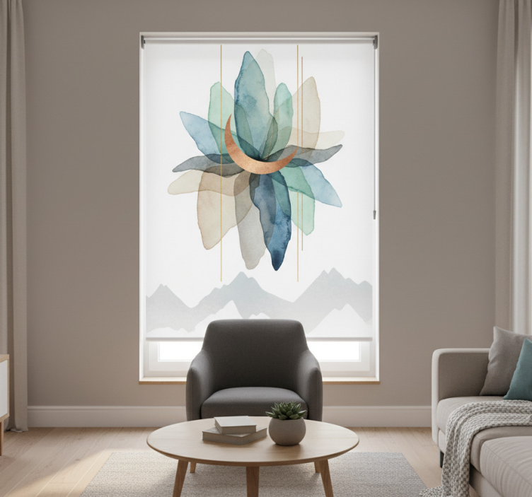 Abstract colourful mountain scene skandinavsko senčilo - TenStickers