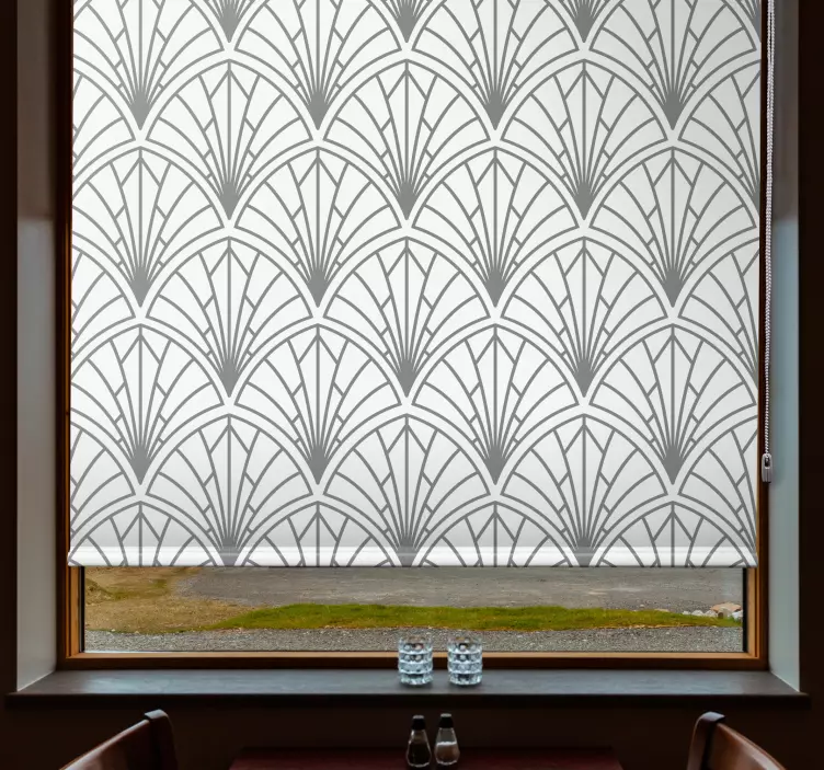 Art déco siv vzorec elegantna rolo zavesa - TenStickers