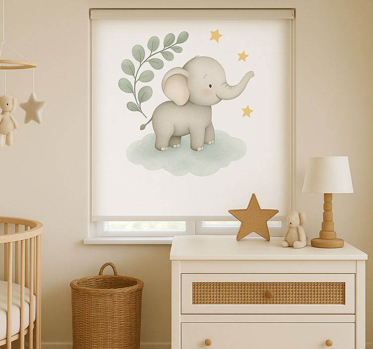 Customisable cloud baby elephant skandinavsko senčilo - TenStickers