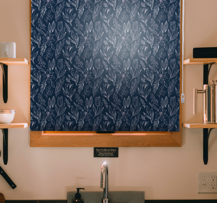 Eleganca cvetličnega motiva cvetje in rastline senčilo - TenStickers