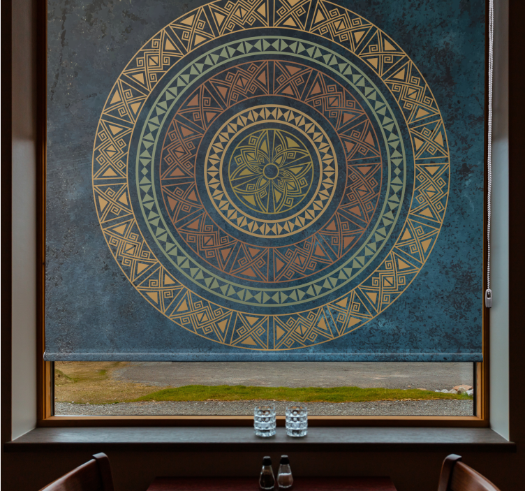 Senčila za dnevno sobo v etničnem "industrijskem slogu". - TenStickers