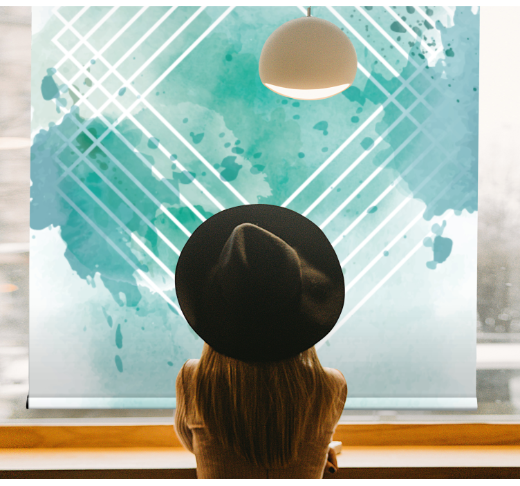 Geometrijski akvarelni vzorec sodobni senčilo - TenStickers