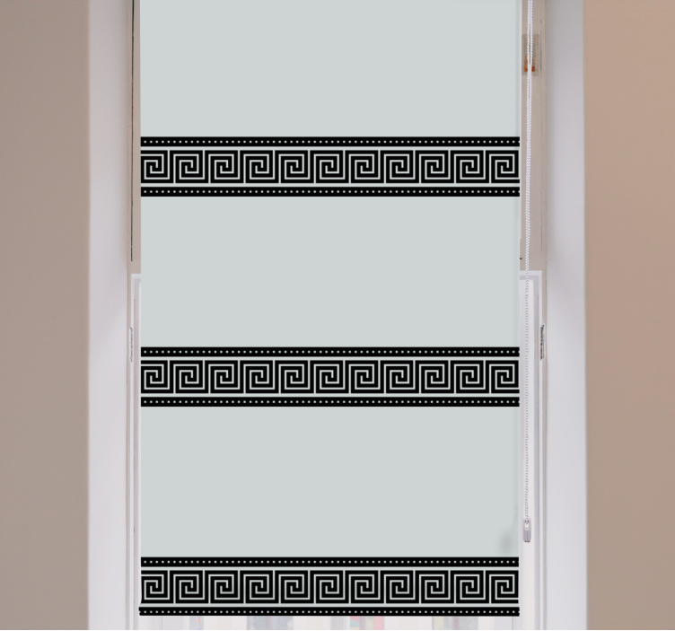 Geometrijski črni vzorci elegantna rolo zavesa - TenStickers