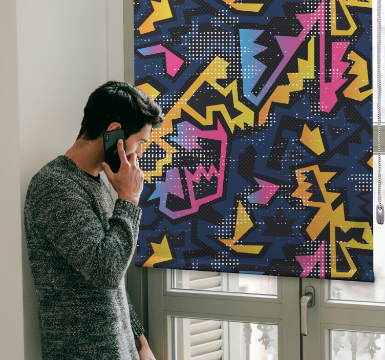 Geometrijski grafiti najstniški Roleta - TenStickers