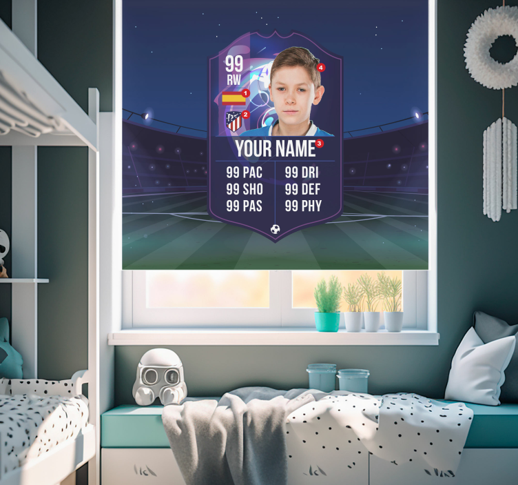 Igralec nogometne karteIgralec nogometnih kartic otroška rolo sen - TenStickers