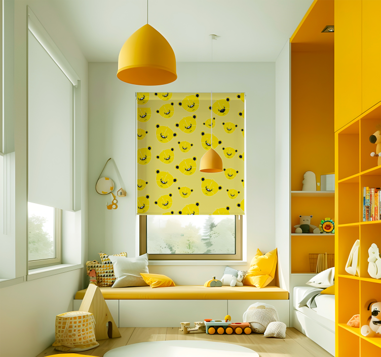 Medvedji vzorec rumeni roloji - TenStickers