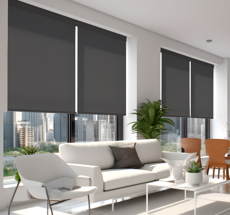 Mlet poper rolo senčilo v sivi barvi - TenStickers