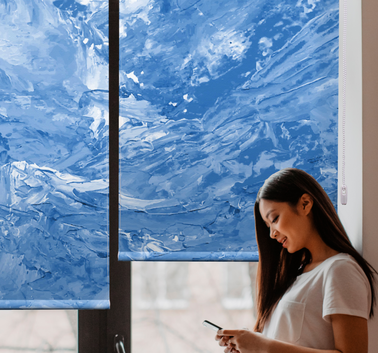 Modra slika tekstura oblak rolo - TenStickers