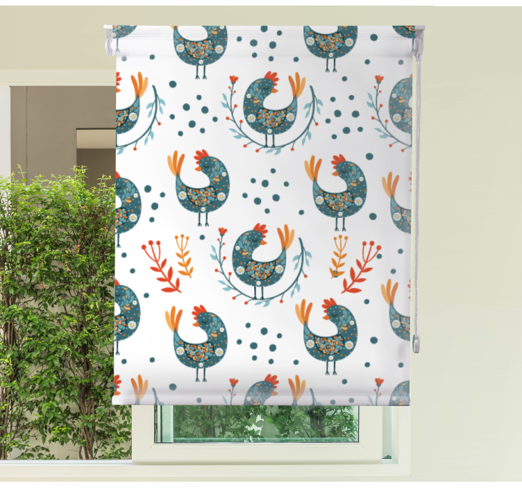 Modri pernati piščanec živali senčilo - TenStickers