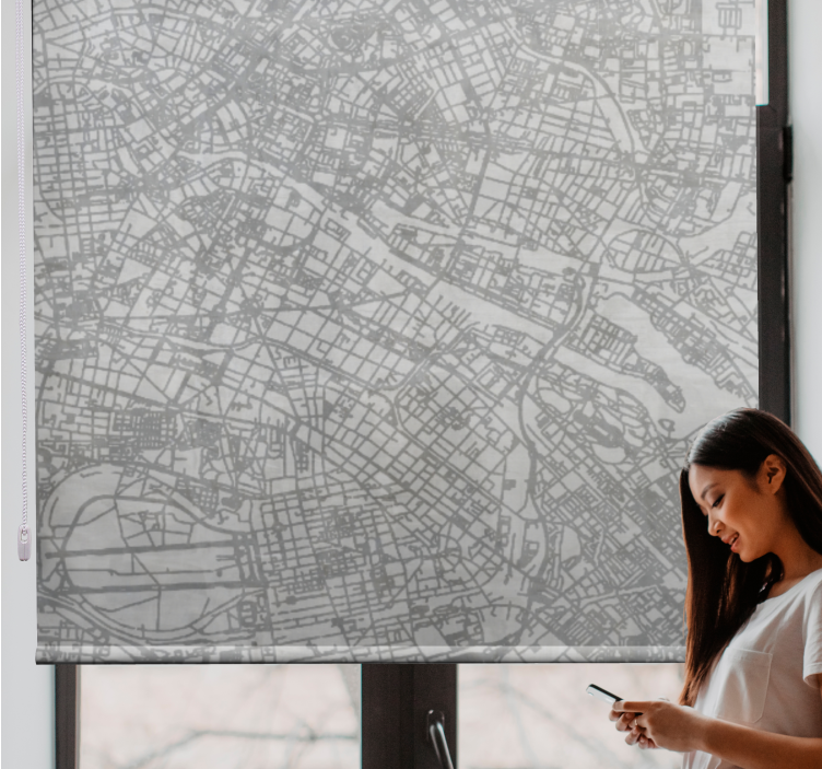 Oris mestnega zemljevida izvirnik rolo senčilo - TenStickers