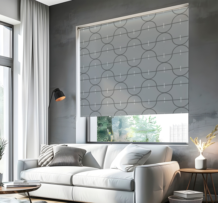 Nepravilen črtast vzorec elegantna rolo zavesa - TenStickers