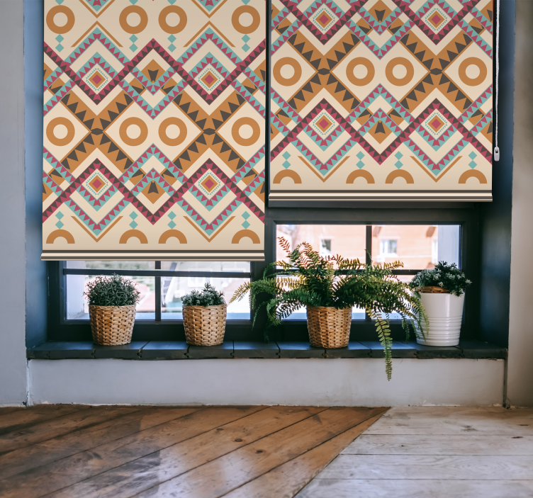 Okenska žaluzija z večbarvnimi diamanti - TenStickers