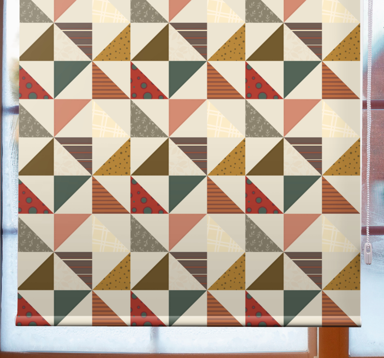 Patchwork geometrične bolj vintage rolete - TenStickers