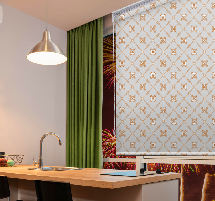 Tekstura romba v slogu ploščic in roleta z vzorcem - TenStickers