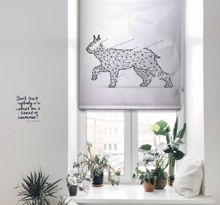 Poligonalna mačka različne živalske Roleta - TenStickers