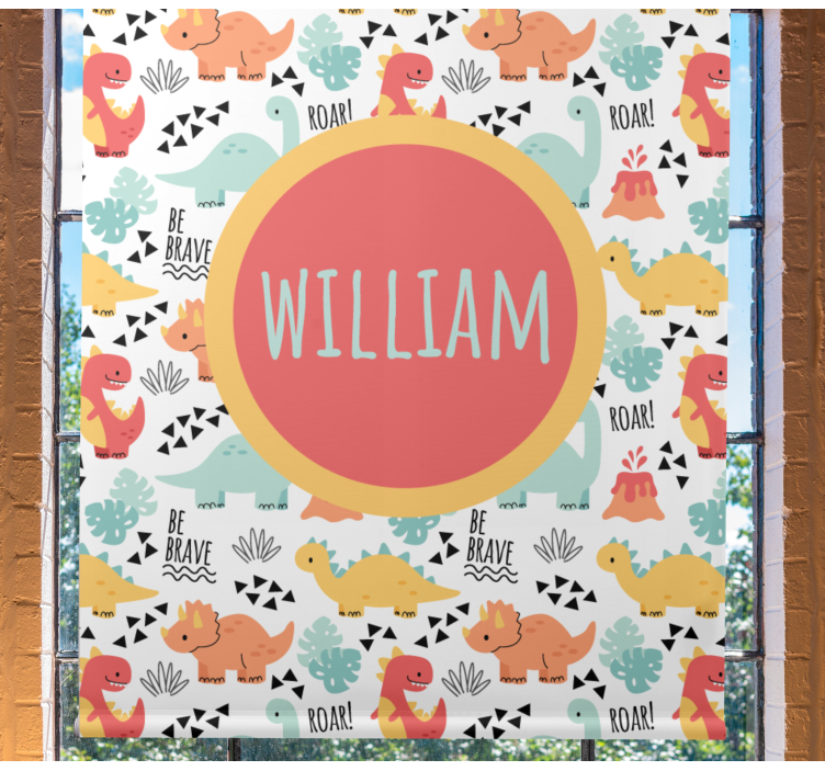 Otroški dinozavri z imenom kroga dinozaver senčilo - TenStickers