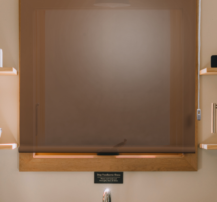 Rjav rolo senčnik zatemnitvena roleta - TenStickers