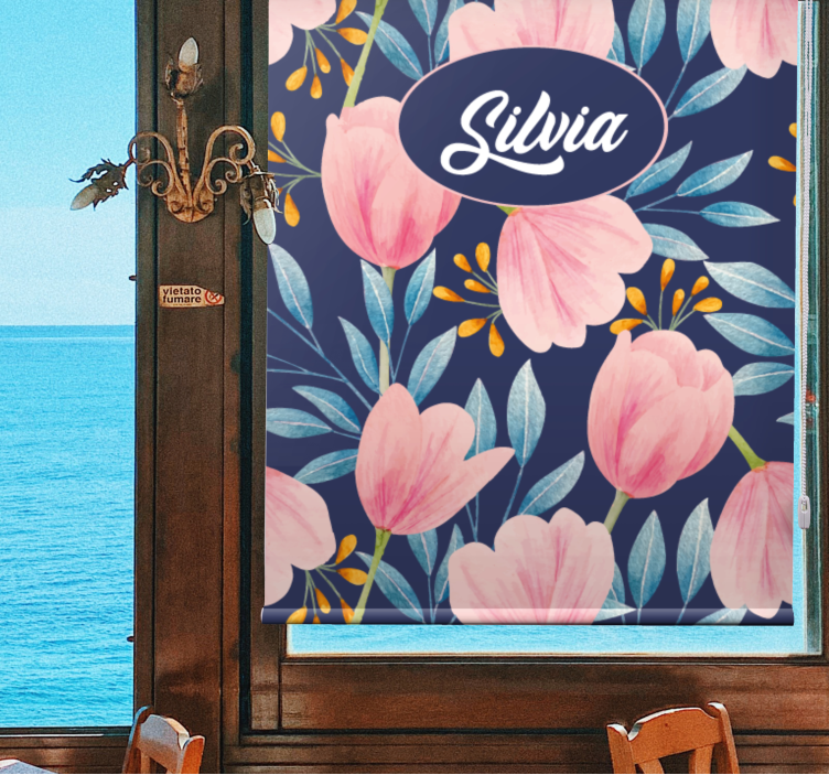 Roza cvetlični dizajn cvetje in rastline senčilo - TenStickers