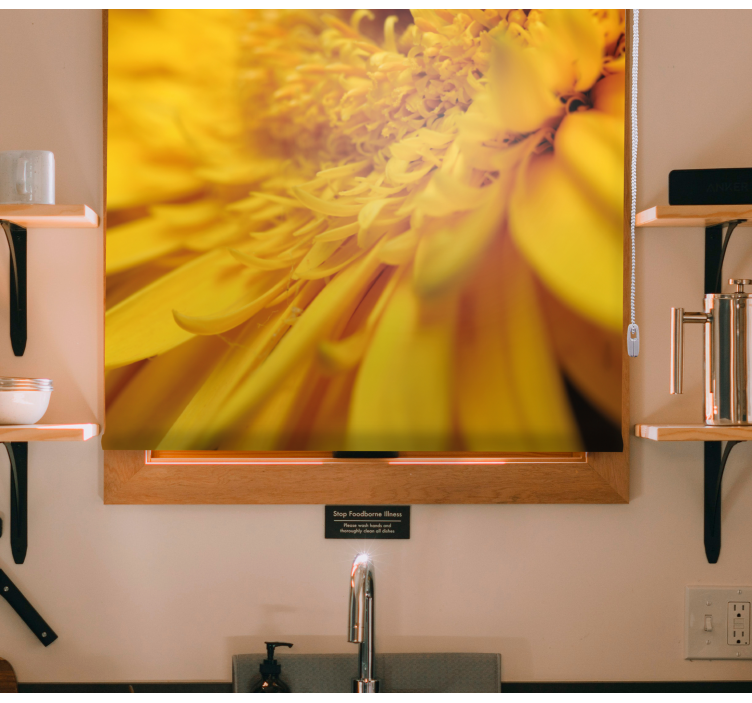 Rumena sončnična roža od rože - TenStickers