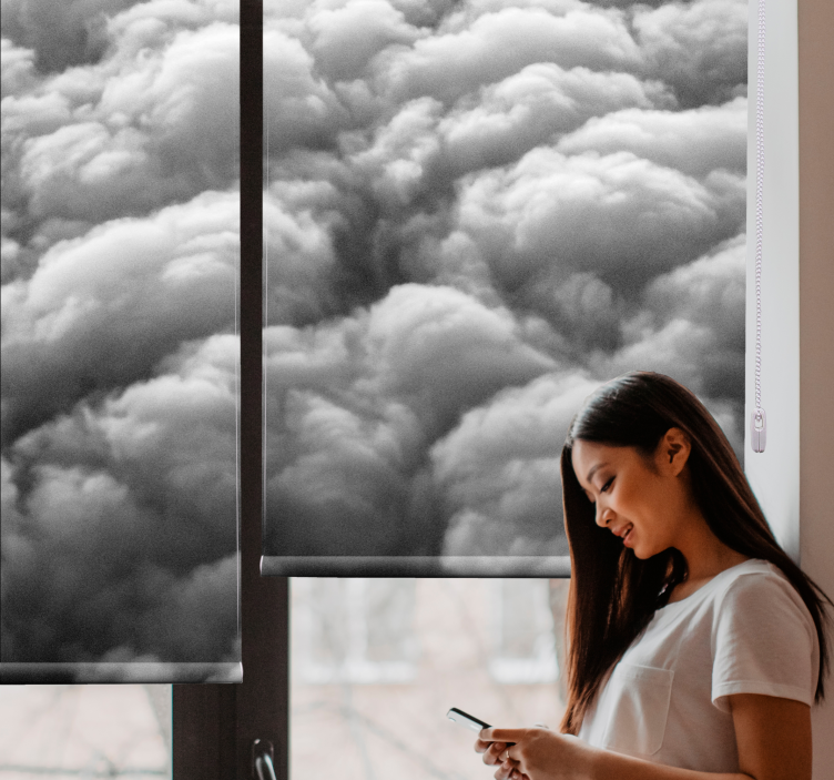 Sivo nevihtno sliko oblak rolo - TenStickers