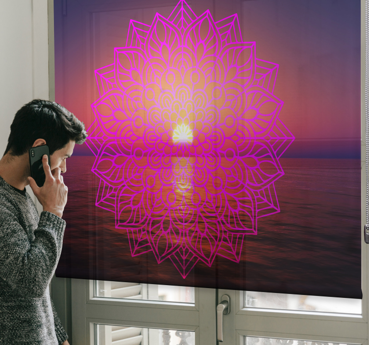Sončna mandala zen dnevna soba žaluzije - TenStickers