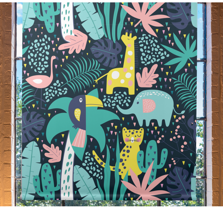 Tropske nordijske živali otroška rolo senčila - TenStickers