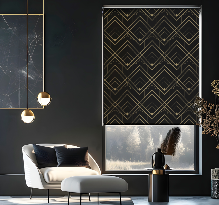 Vektorski vzorec elegantna rolo zavesa - TenStickers