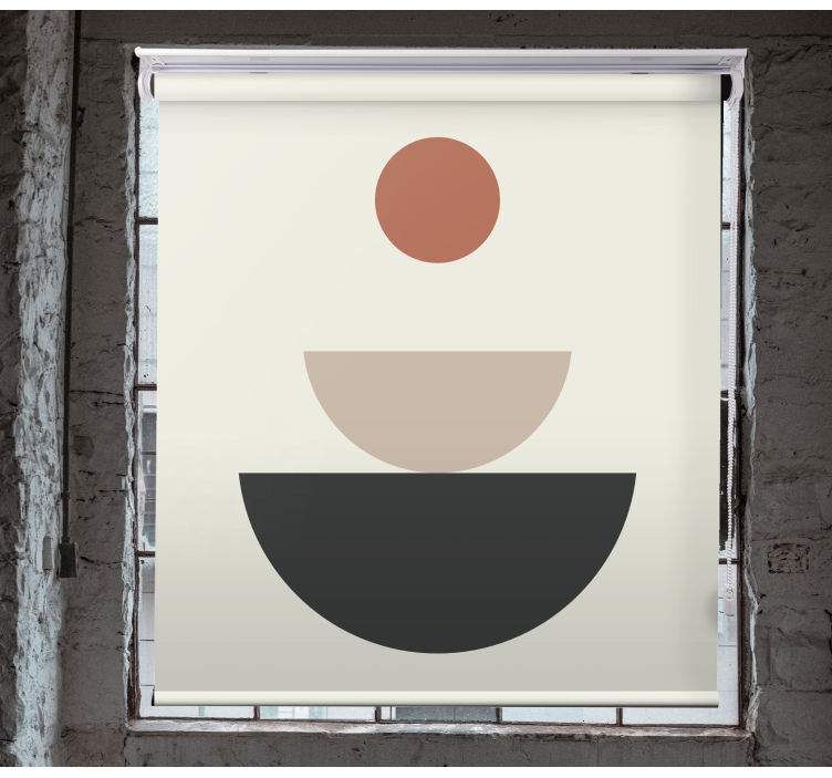 Vodnjak abstraktna geometrijska umetnost Roletne slika - TenStickers