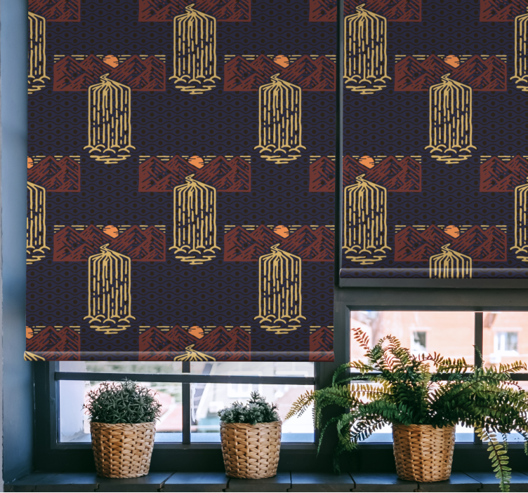 Sončni zahod s slapovi letnik senčilo - TenStickers