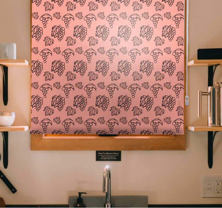 Vzorec grozdja in listov sadje in zelenjava senčilo - TenStickers