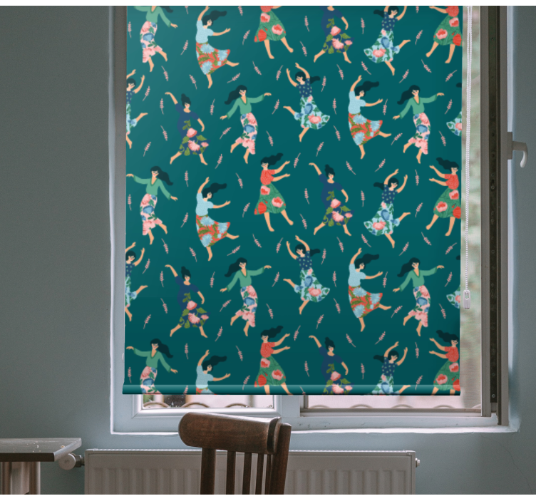 Vzorec plešočih žensk izvirnik rolo senčilo - TenStickers