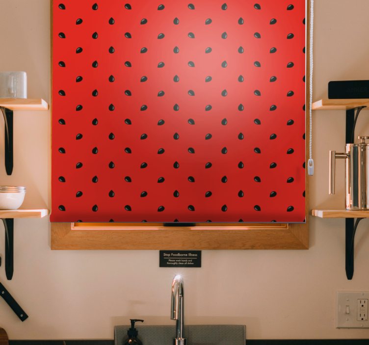 Vzorec rdeče jagode sadje in zelenjava senčilo - TenStickers