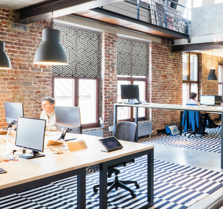 Moderna zavesa z geometrijskim hipnotičnim vzorcem - TenStickers