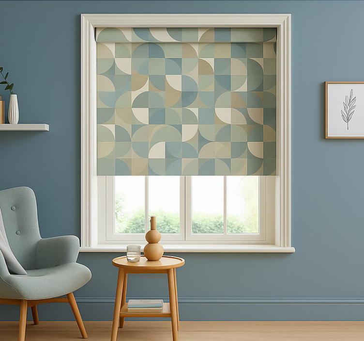 Zelene abstraktne oblike sodobni senčilo - TenStickers