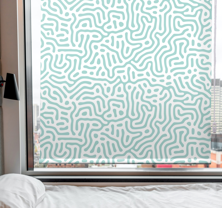 Zeleno -beli vzorec narave in Roleta rastline - TenStickers