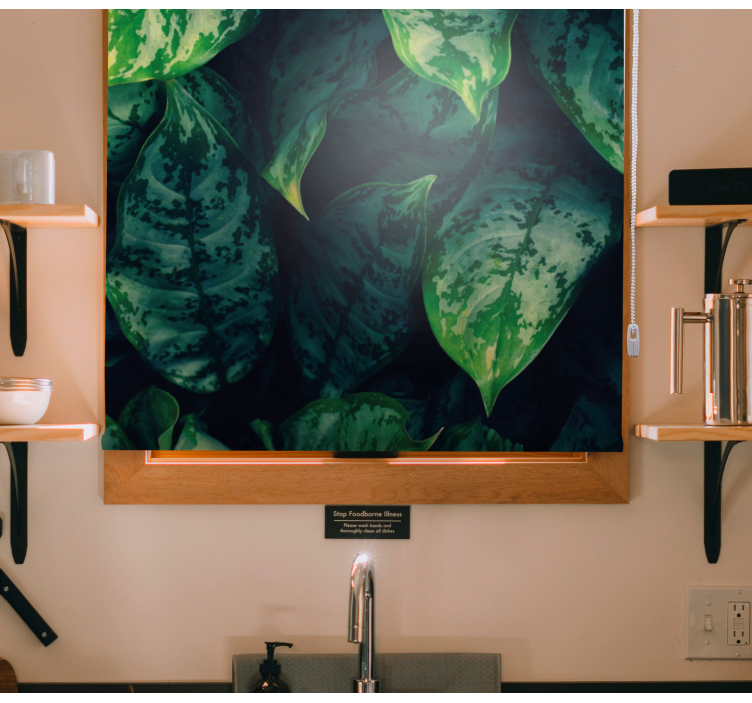 Vibrant green leaves cvetje in rastline v senčnem okolju - TenStickers