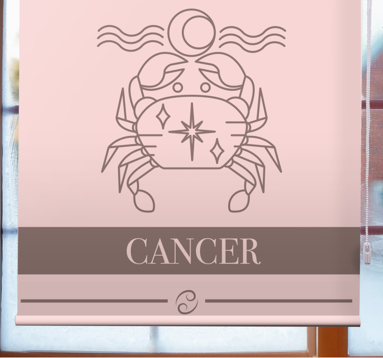 Cancer zodiac emblem rolo zavesa z besedilom - TenStickers