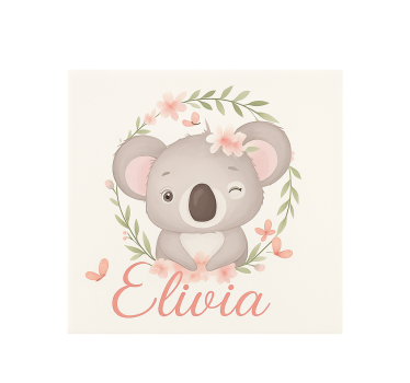 Koala z imenom personalizirana rolo senčila - TenStickers