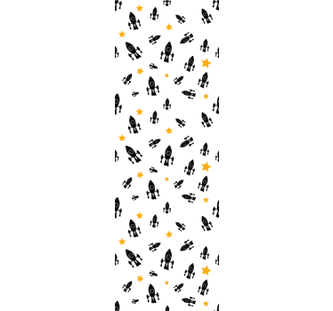 Otroška rolo senčila črne rakete - TenStickers