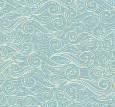 Rolo zavesa za kopalnico ocean z valovi - TenStickers