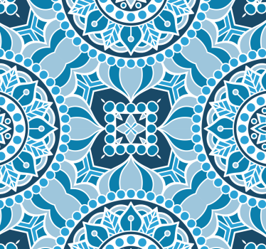 Rolo zavesa za kopalnico v mandala stilu - TenStickers
