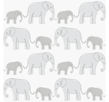 Sivo rolo zaveso minimalistični sloni - TenStickers
