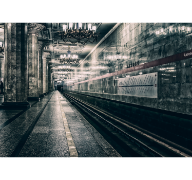 Sivo rolo zaveso metro platforma - TenStickers
